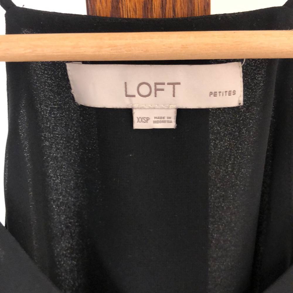 LOFT Petites Black Cami Tank Top XXSP - Picture 3 of 3